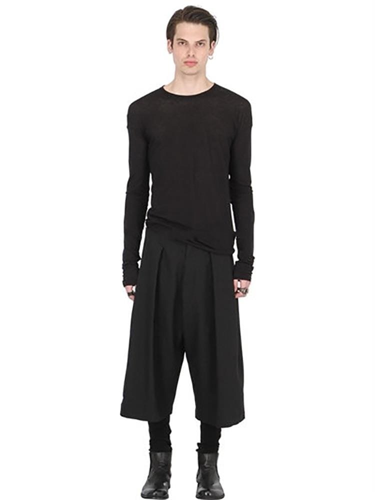 Men's Korean version of the fashion loose wide leg pants men and women with the same personality size eight pants