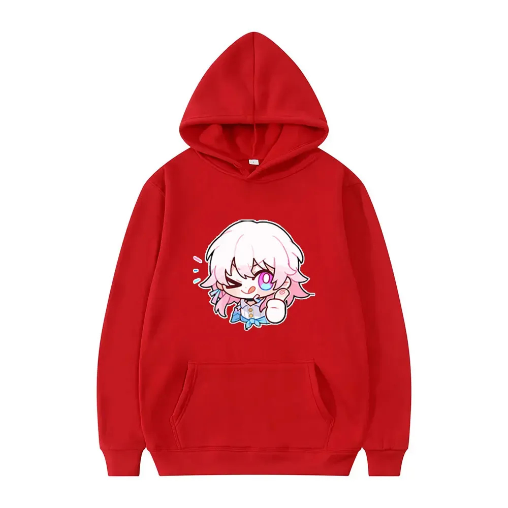 Honkai: Star Rail Series Harajuku Hoodie Cartoon Character March 7 Kawaii Autumn/winter Korean Men's and Women's Sweatshirts