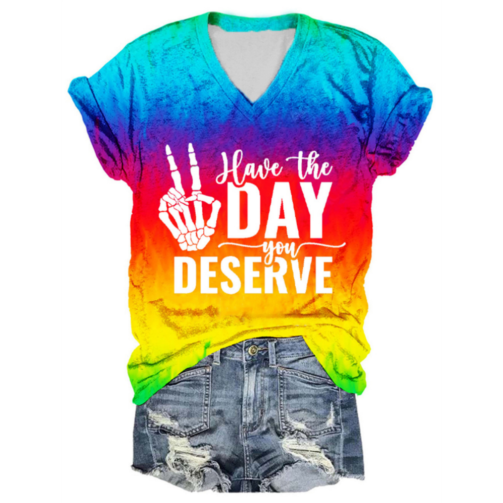 Women's T-Shirt 3d Printed T-Shirt Cute Finger Design Harajuku Casual Loose Short Sleeved Top Trend Retro Women's Clothing
