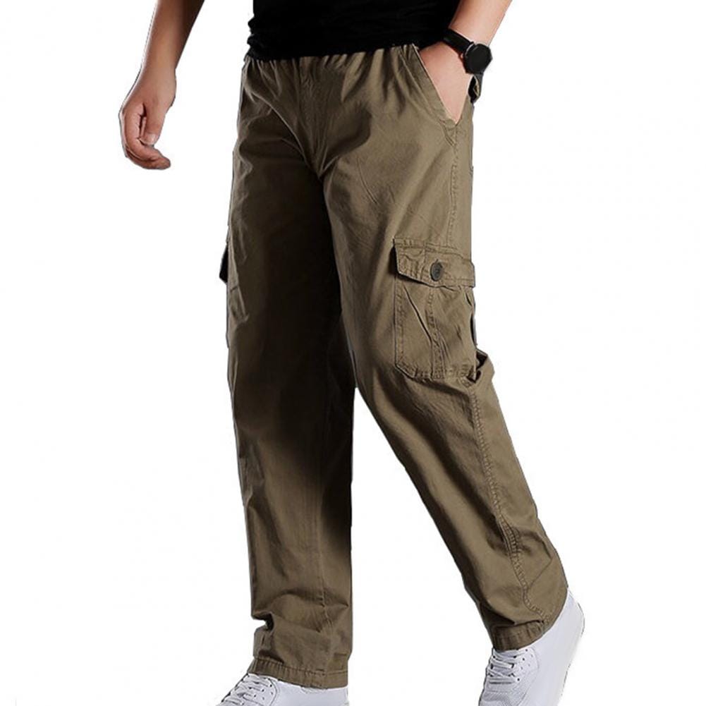 Men Simple Style Pants Versatile Men's Cargo Pants Stylish Streetwear with Soft Breathable Fabric Multiple Pockets Comfortable