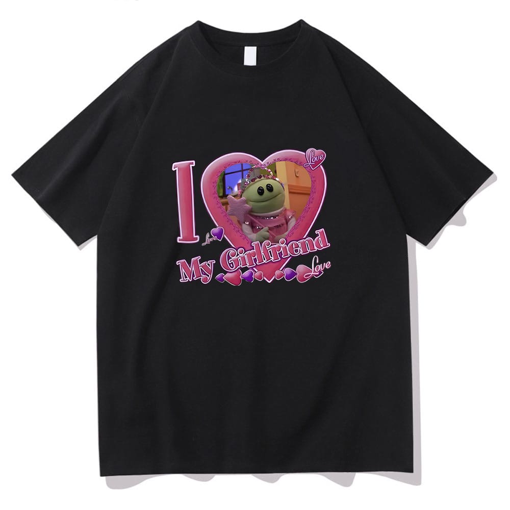 Fashion Women's T-ShirtNanalan Who's That Wonderful Girl Tshirts I Love My Girlfriend Graphic Printing Tee-shirt 01336
