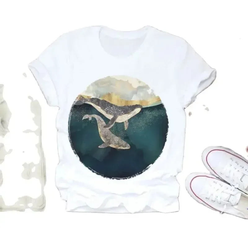New Women's Blouse Sunflower Print Round Neck Short Sleeve T-shirt Graphic Tee Y2k Aesthetic Graphic Tee Women Clothes Tops