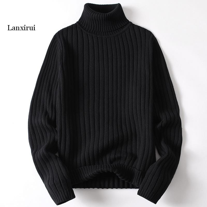 Autumn Winter Men's Turtleneck Sweater New Casual Pullover Long Sleeve Kinttwear Tops Casual Kintting Clothing