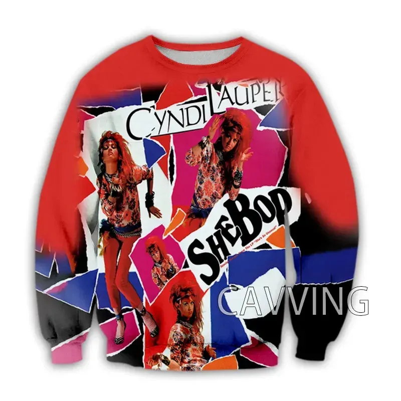 New Fashion Women/Men's 3D Print  Cyndi Lauper   Crewneck Sweatshirts Harajuku Styles Tops Long Sleeve Sweatshirts