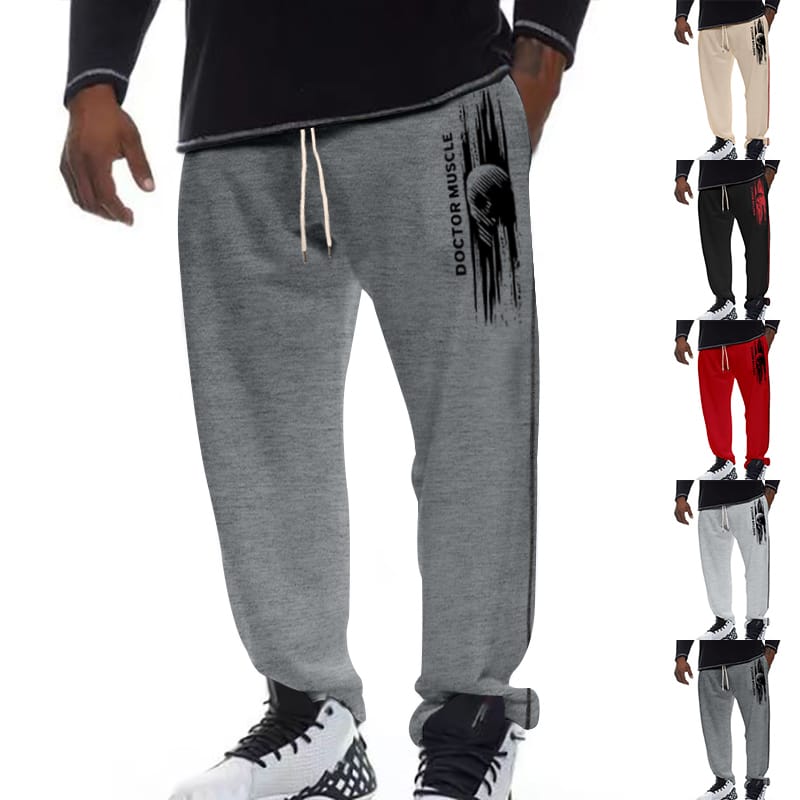 Autumn cross-border new Amazon independent station sports men's piece straight leg large size draw rope men casual pants