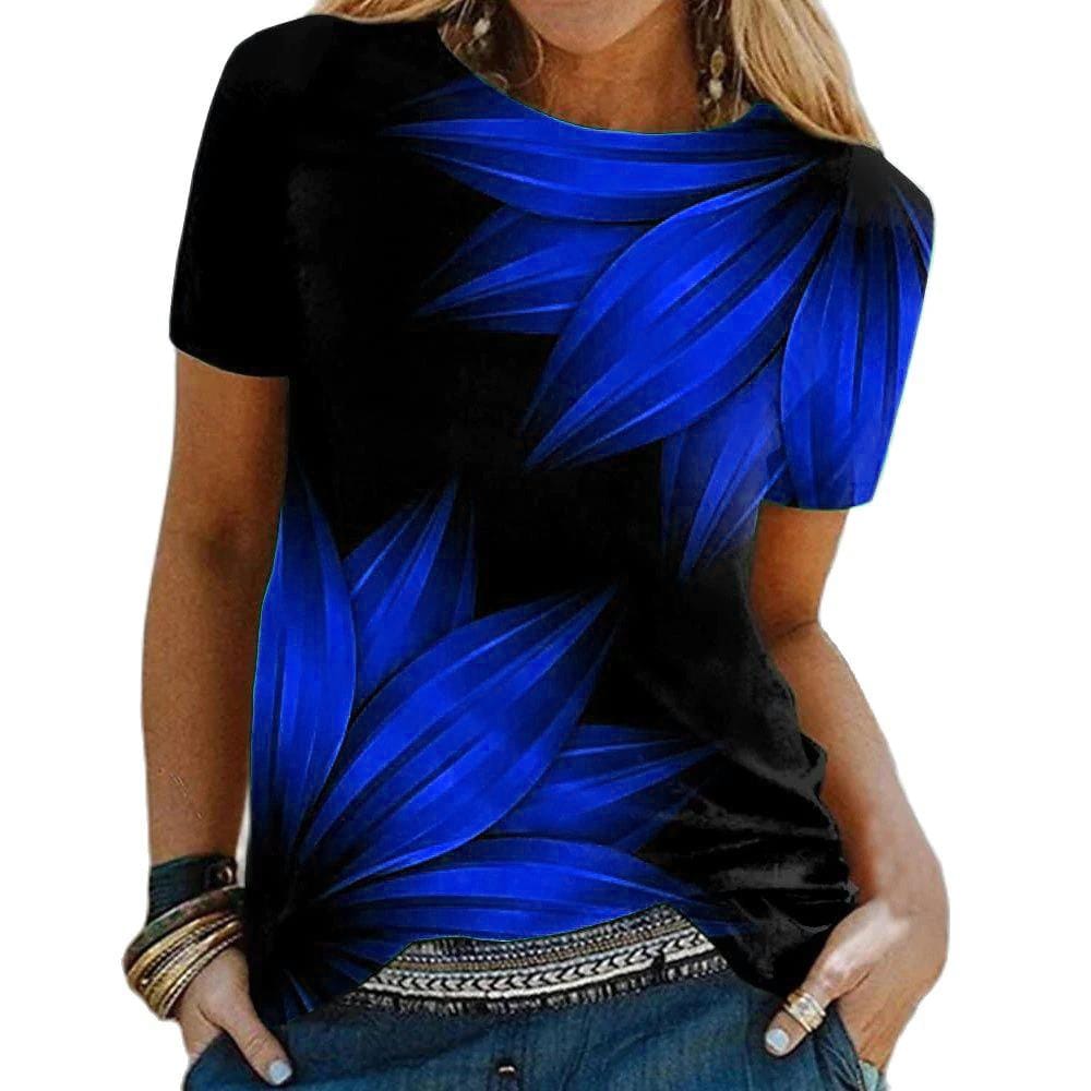 Harajuku Simple 3d Print T-Shirt Casual Short Sleeve Fashion Women's T-Shirts Top Tee O Neck Oversized Female Clothing