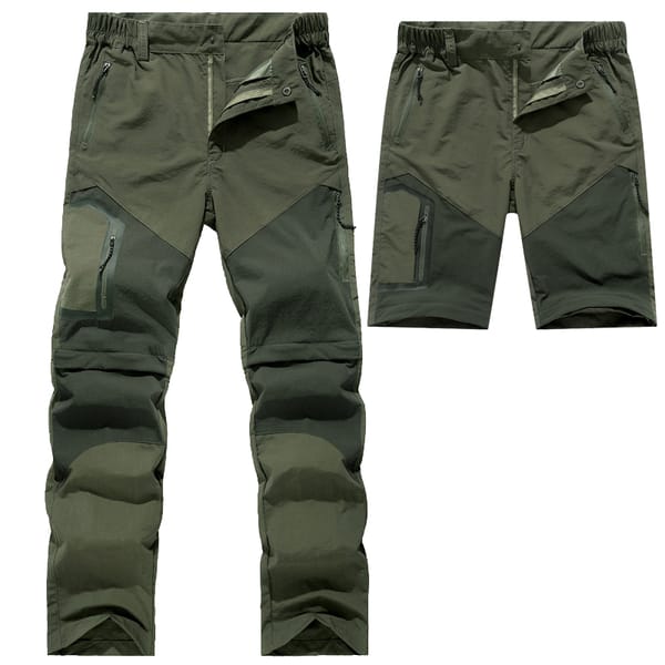 Men's Quick Dry Removable Sport Pant Outdoor Breathable Pantalones Hombre With Sashes Pockets Long Trousers Casual Cargo Pants