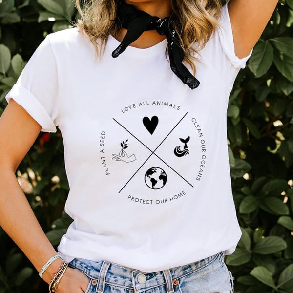 Protect Our Planet Love All Animals 100%Cotton Women's Tshirt Eco Life Summer Casual O-Neck Short Sleeve Tops Mother Earth Tee