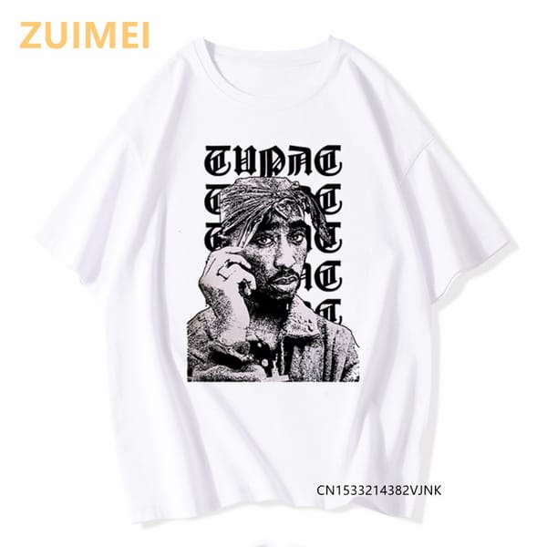 Hip Hop Rapper Graphic Print Goth Women's T-shirt Tops Summer Fashion Casual Basic Short Sleeved White T-shirt Girl,Drop Ship