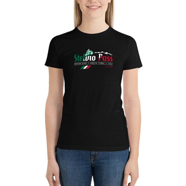 Stelvio Pass T-Shirt korean fashion funny aesthetic clothes graphics Women's tee shirt