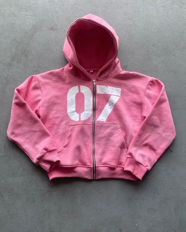 New Y2k printed women's zipper cardigan hoodie Harajuku drawstring casual men's and women's sports pants popular suit clothes