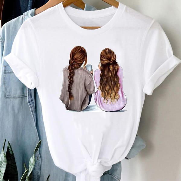Women's Short-sleeved T-shirt Fashion Printed Base Graphic T Shirts  Tops  Women Clothing Harajuku