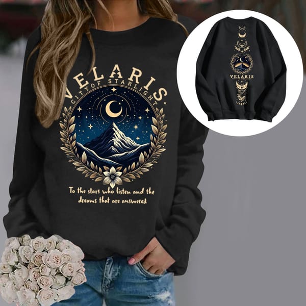 Villaris City Of Starlight Casual Sweatshirt Winter Oversized Hoodies With Pattern Women'S Sweatshirts Y2k European Clothing