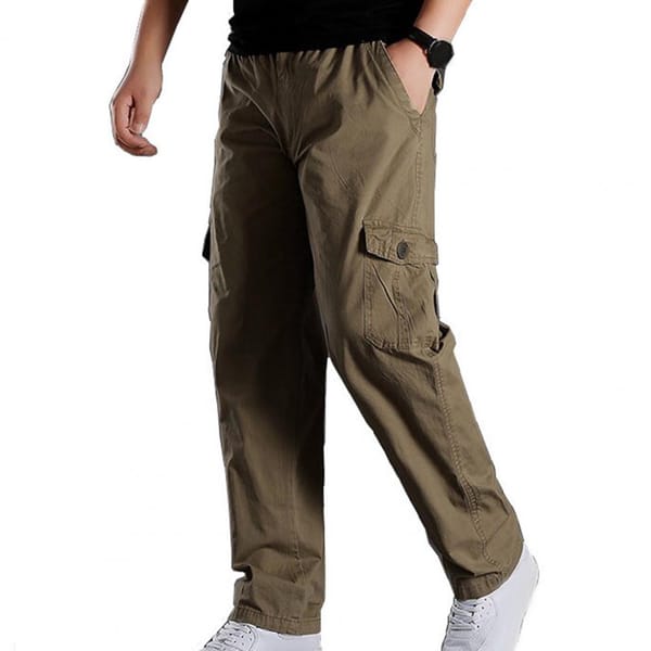 Men Simple Style Pants Versatile Men's Cargo Pants Stylish Streetwear with Soft Breathable Fabric Multiple Pockets Comfortable