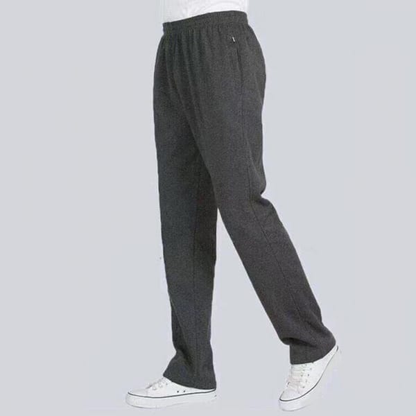 Men Fleece Pants Men Winter Fleece Trousers Thickened Plush Men's Winter Pants with Elastic Waist Zipper Pockets for Warmth