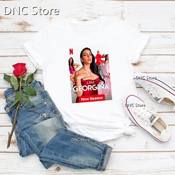 Tee Shirt Femme Fashion Influencer I Am Georgina Graphic Print Women'S T-Shirt Fashion Harajuku 90s Tshirts Summer O-Neck Tees