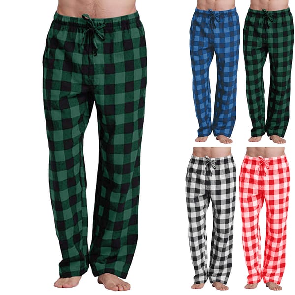 Men's Casual Pants Elastic Plaid Thin Comfortable 2023 Pajama Pants With Loose Drawstring Wide Leg Pants