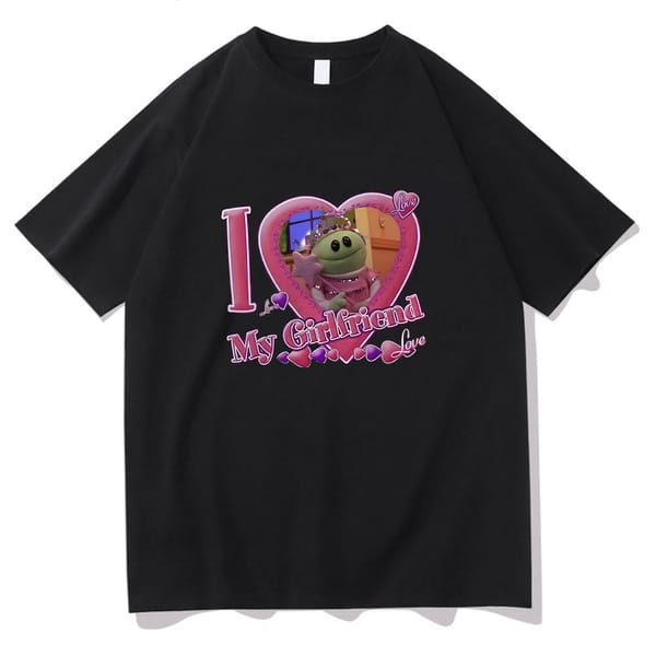 Fashion Women's T-ShirtNanalan Who's That Wonderful Girl Tshirts I Love My Girlfriend Graphic Printing Tee-shirt 01336
