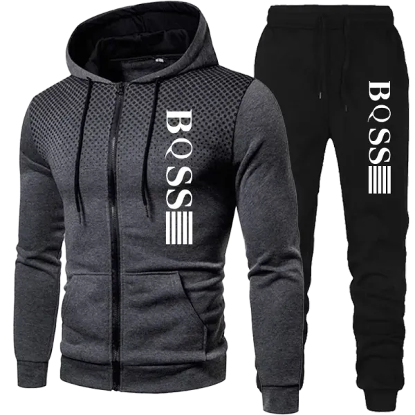 Men Clothing Spotted Sweatshirt Suit Hoodie and Pants Suit Mens Fashion Suits Men's Winter Clothes New Two Piece Set