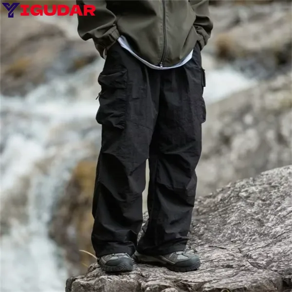 Streetwear Spring Autumn Cargo Pants Men Multi-pocket Harajuku Casual Men's Jogger Pants Wide Leg Loose men's Pants y2k homme