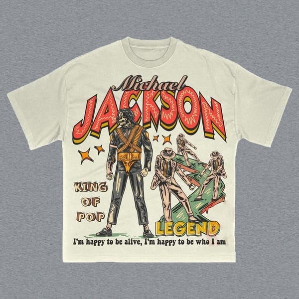 2024 New Men's and Women's Models Short-sleeved Jackson Space Step Printed T-shirt Cotton Fabric Y2K Tops Oversized T Shirt