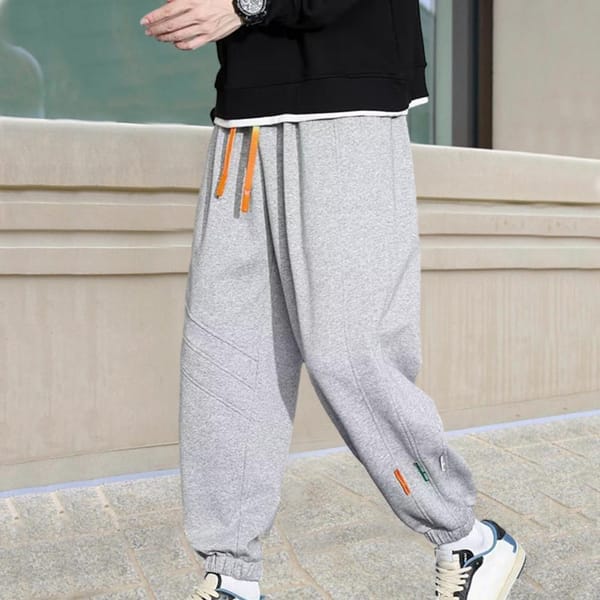 Elastic Waist Sports Pants Pockets Sport Pants Colorful Drawstring Men's Jogger Pants with Elastic Waist Pockets for Sport