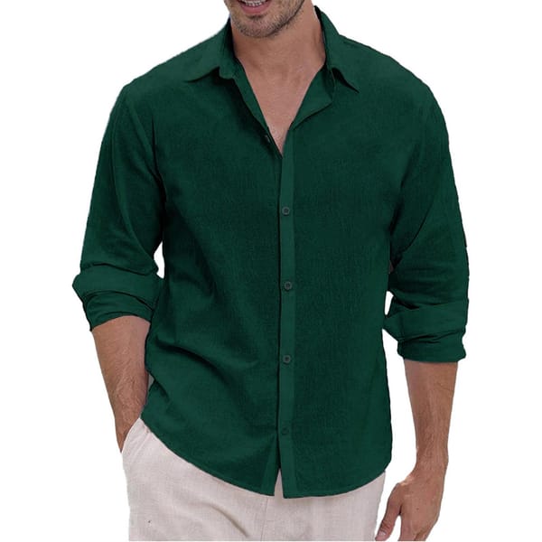 Magazine Shooting Wearing Solid Color Men's Long Sleeved Lapel Slim Fit Shirt For Men's Daily Clothing MB12