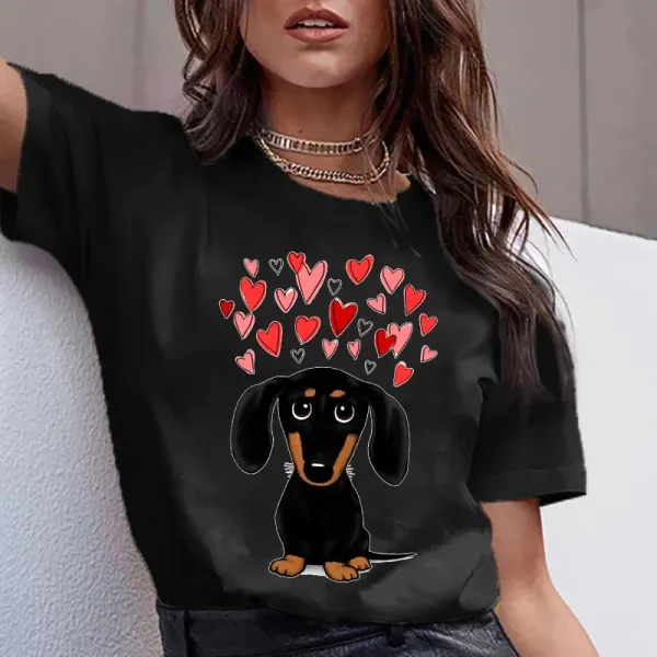 Funny Anime Dog  Graphic T Shirts Streetwear Simple O-neck Printed T-shirt Tops Fashion Adult TShirt clothes for women
