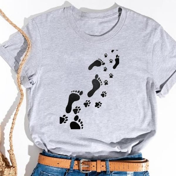 Cotton 100% Print Print T-shirt Basic Summer Top Women's Fashion Crew-neck Trend Ins All-match Trend oversized t shirt