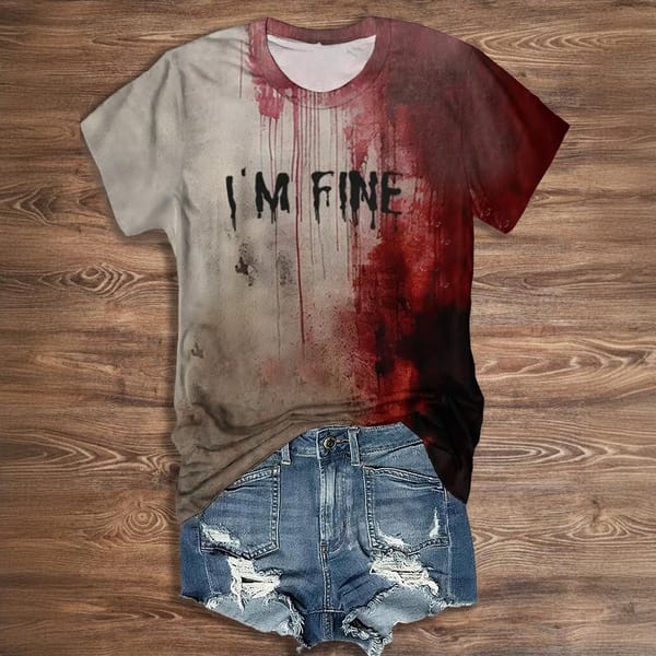Letter Print Vintage Women's T-shirts Personality Streetwear Designer O-neck Short Sleeves T shirt Tops Halloween Women Clothing