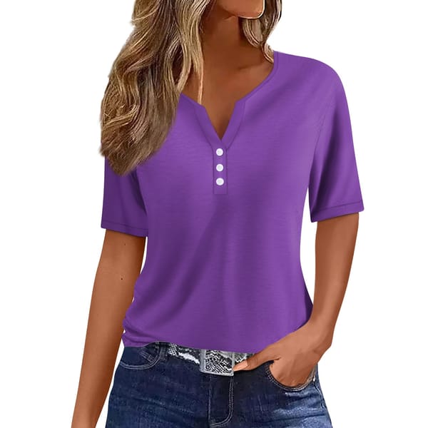 Women's T-shirt Simple Solid Color V-neck Tops Summer Retro Harajuku Ladies T-shirt Fashion Loose women clothes feminina