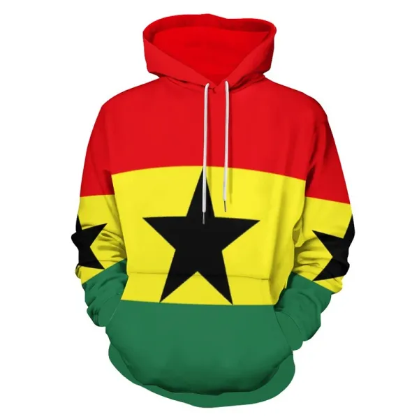 2024 Fashion men's and women's sports hooded pullover Haitian flag 3D printed Fall/Winter casual hoodie loose sweatshirt