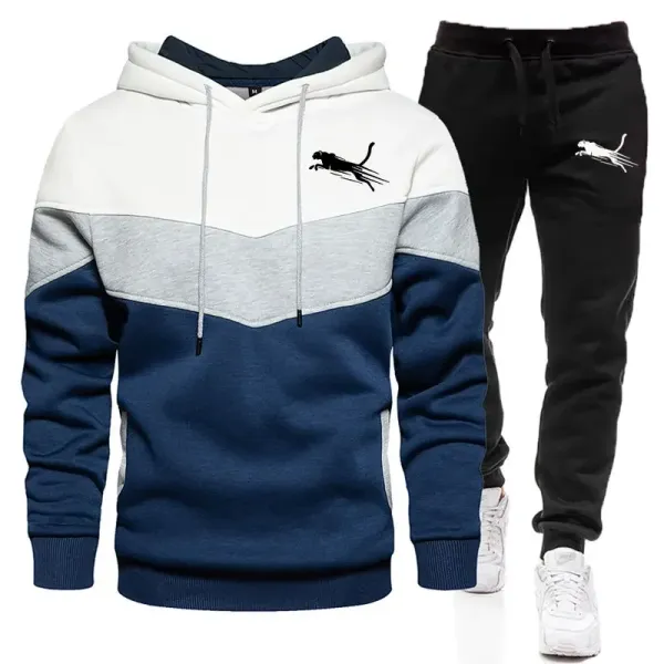 2024 New Brand Printing Men's Sports Suit Fashion Men's Sports Hoodie + Trousers Two-piece Suit Street Men's Casual Suit