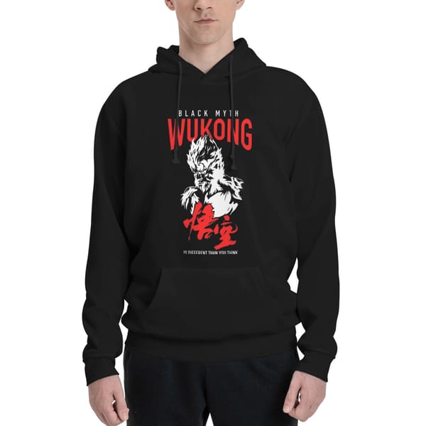 Men's Women's Black Myth Wukong Monkey King Hoodies With Pocket Stylish Long Sleeve Sweatshirts