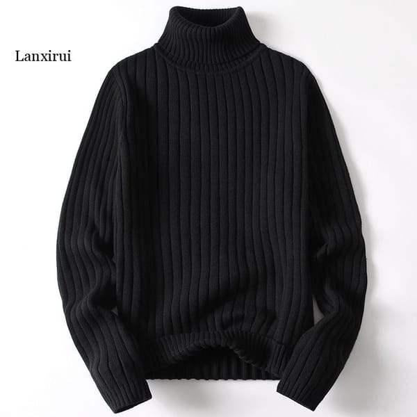 Autumn Winter Men's Turtleneck Sweater New Casual Pullover Long Sleeve Kinttwear Tops Casual Kintting Clothing