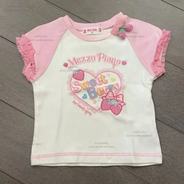 Aesthetic Letter Print 90s Y2K T-shirts Punk Streetwear Gothic Women's Short Sleeve T-shirt Fairy Sweet Color Contrast Crop Tops