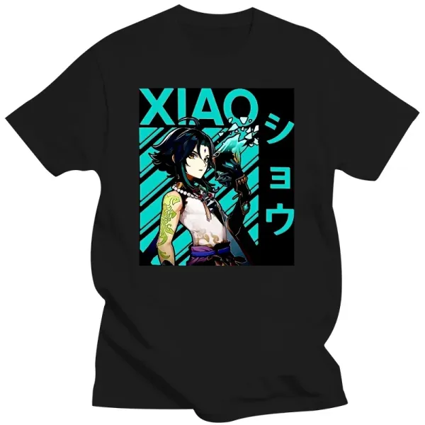 Genshin Impact T-shirt Women's Clothes Xiao Graphic Printed Short Sleeve Tee Shirt Female Fashion Hot Game Casual Clothing Tops