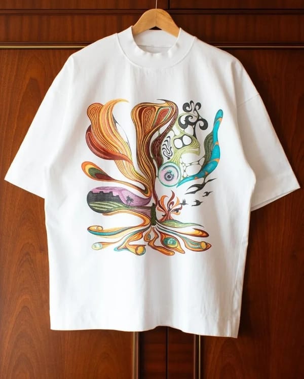 Spring and Autumn Streetwear Fashion Printed Pattern Oversized T-Shirt Women's Trendy Gothic Retro Loose Round Neck Shirt Top