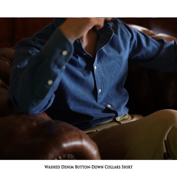 Collar Men's Button Down Shirt Classic IVY Style Smart Business All Seasons Wear Vintage Clothes