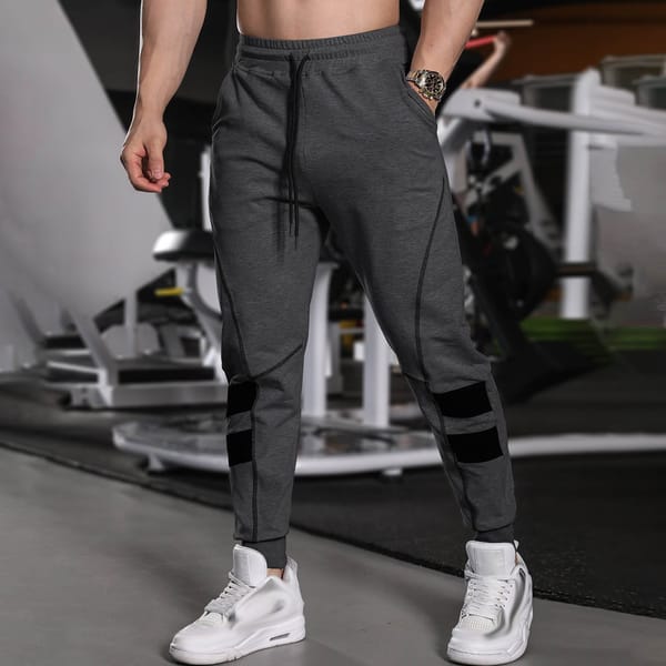 Men's Fashion Pocket Large Size Solid Color Elastic Cargo Pants Sports Casual Daily Outdoor Running Training Sports Casual Pants