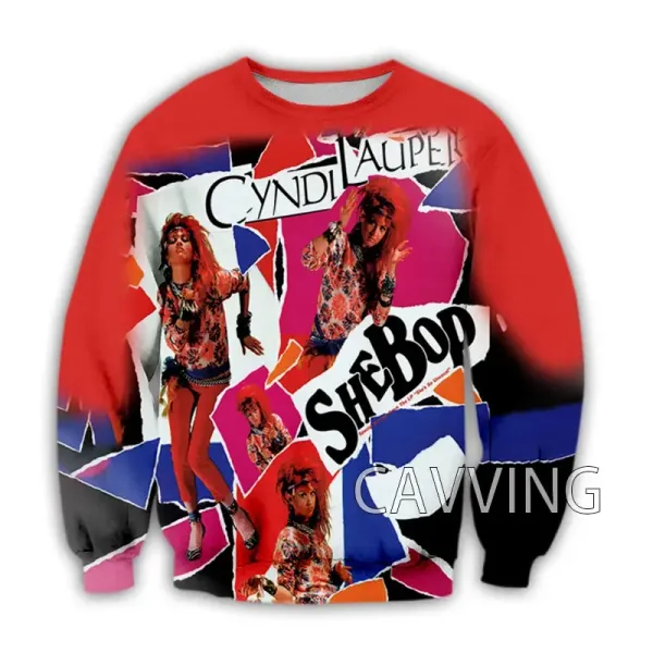 New Fashion Women/Men's 3D Print  Cyndi Lauper   Crewneck Sweatshirts Harajuku Styles Tops Long Sleeve Sweatshirts