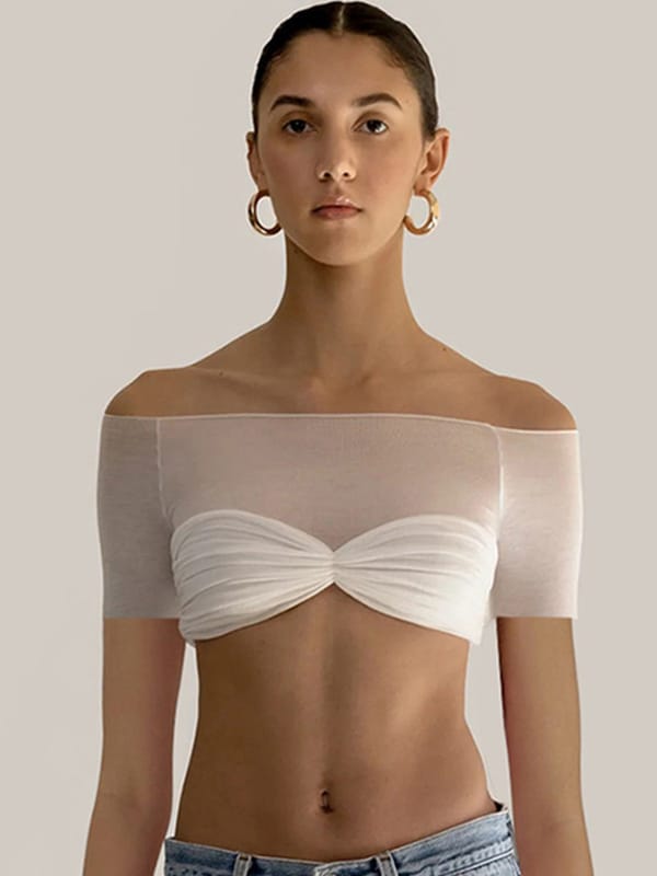Pure Color Thin Knitted High Elastic Breathable Cool Summer All-Match Street Travel Sexy Hot Women'S Navel-Exposed Top