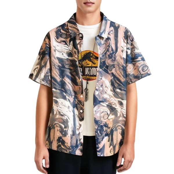 Trendy Short Sleeve Men's Print Shirt Big Size Stylish Beach Hawaiian Men Floral Shirts Summer Vacation Mens Clothing Streetwear