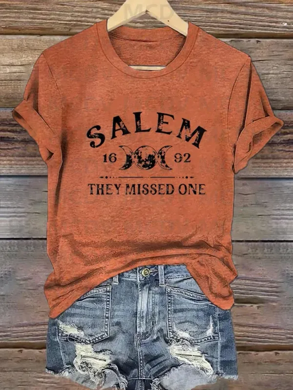 Women's Salem 1692 They Missed One Printed T-Shirt 3D All Over Printed Women's T Shirts