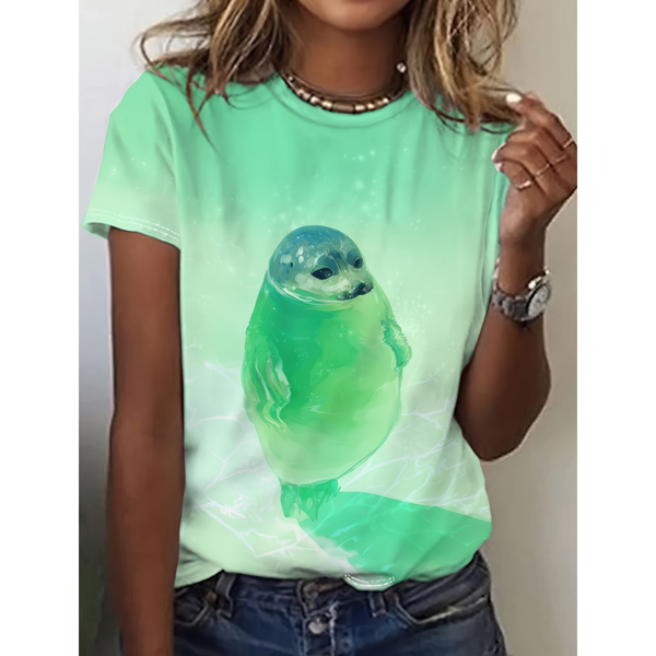 New Cartoon Cute Funny Women's T-Shirts Cartoon 3d Print T-Shirt Characters Casual Short Sleeve Top Tee O Neck Female Clothing