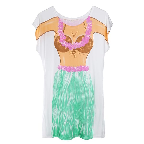 Novelty Young Girl 3d Print T-shirt Women's Fashion Cover-Ups Swimwear Bikini Hen Night Pajama Oversize T-Shirt Tee