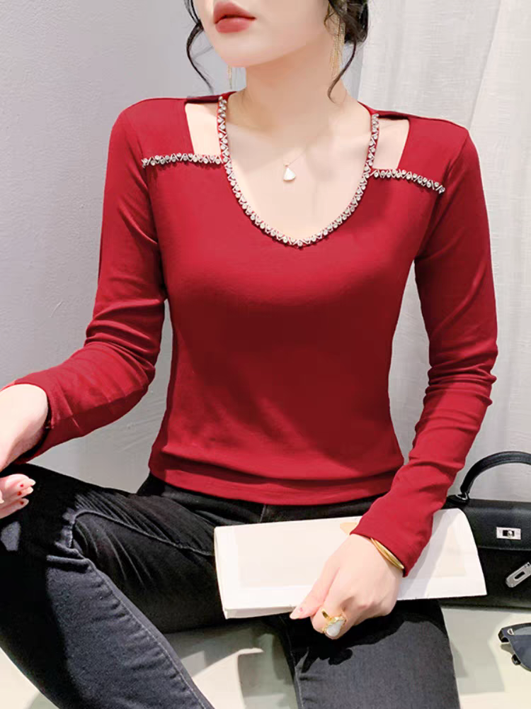 Solid Color Simple Casual T-shirt Women's Versatile Slim Square Neck Short Sleeve Top Summer Fashion Basic Tees