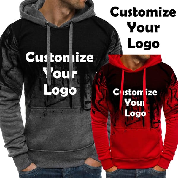Customized Fashion Men's Autumn/winter Printed Hoodies Gradient Joggers Sportwear Casual Sport Hoodies Pullover Hoodies