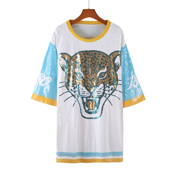 Summer New Patchwork Color Letter Cartoon Streetwear Loose T-Shirt Sequins Hip Hop Straight Short Sleeve Women's Tops