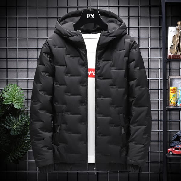 Men's Winter Jacket 2024 New Solid Color Thickened Breathable Casual Outdoor Sports Hooded Coat Men's Warm Cotton-clothes